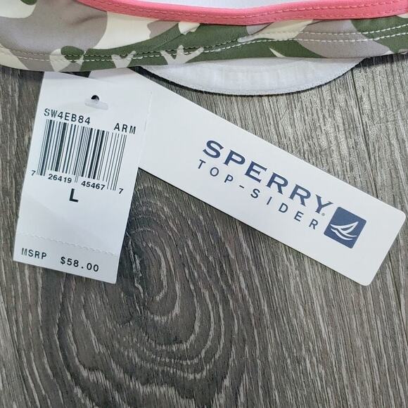Sperry Women's Marina Corps Bikini Swimsuit Sz L Beach Vacation Resort Camo Fish - Picture 4 of 14